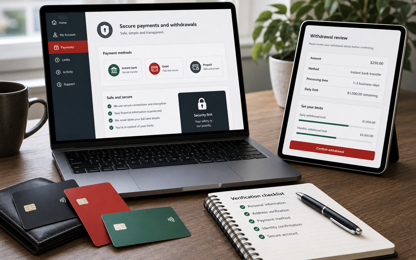 Secure payment review and verification checklist